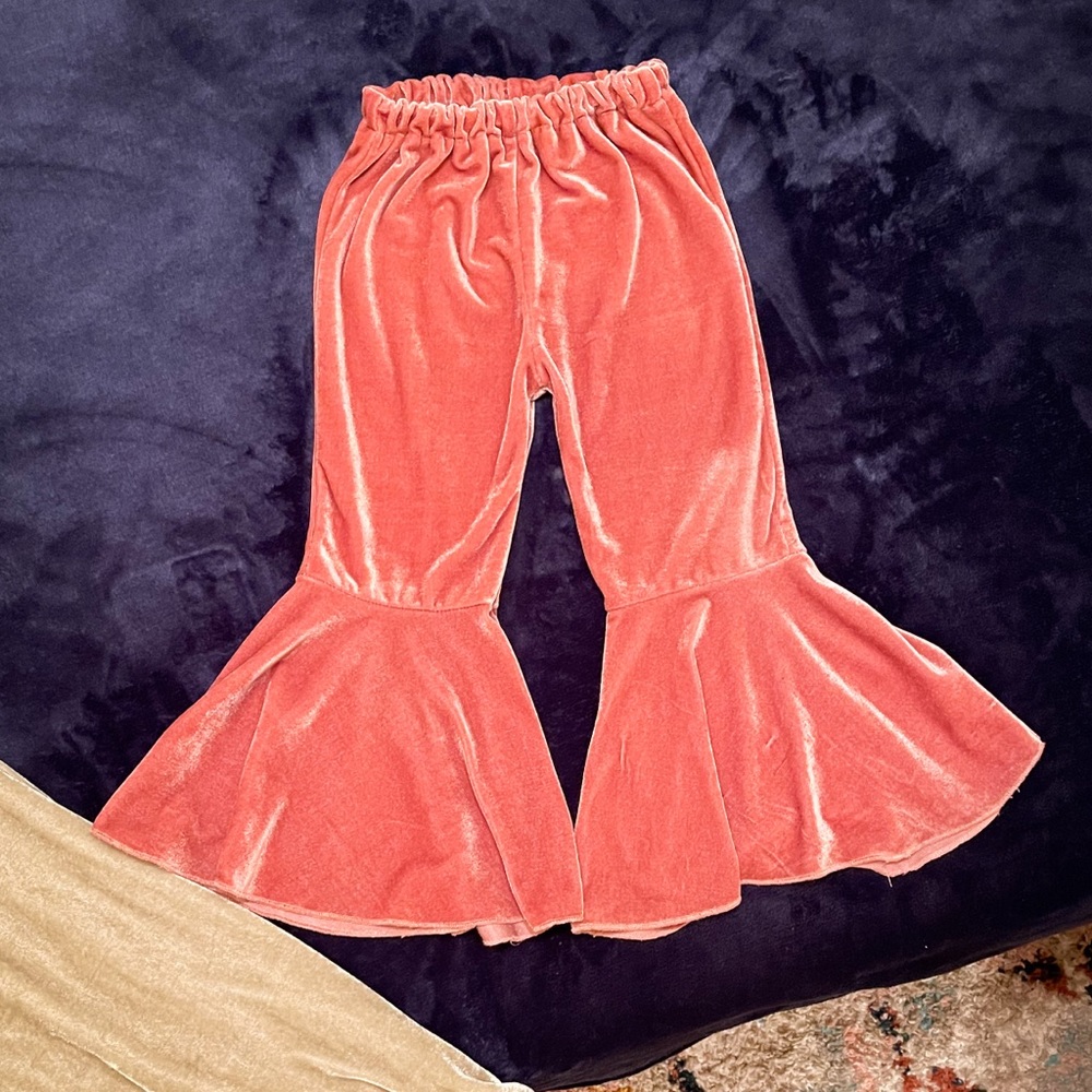 Velour Bell Bottom Pants, size 3T